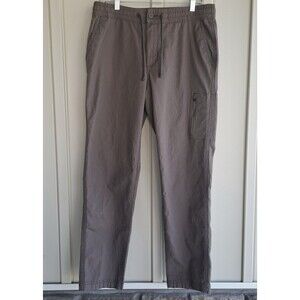 Sonoma Goods For Life Zip Pocket Pants Mens Medium Brown Drawstring 30.5”Inseam